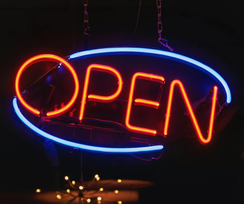 neon open sign